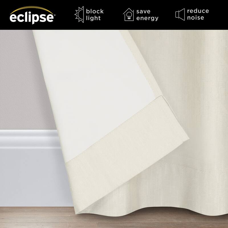 Eclipse Kendall Thermaback Grommet Extra Wide Sliding Patio Door Curtain Panel, 84 In Long x 100 In Wide