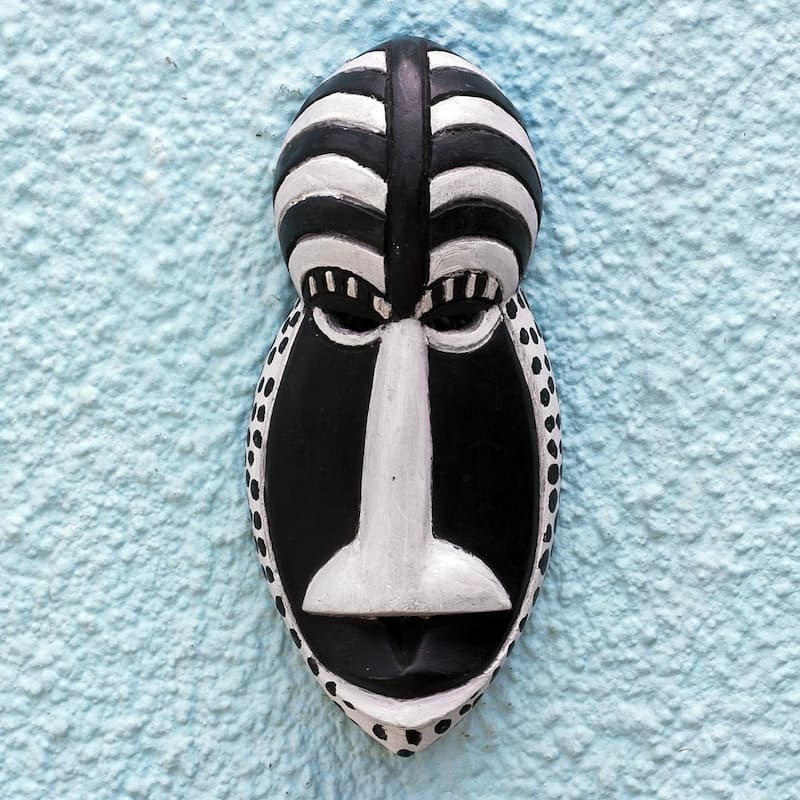 Novica Handmade Boldness African Wood Mask