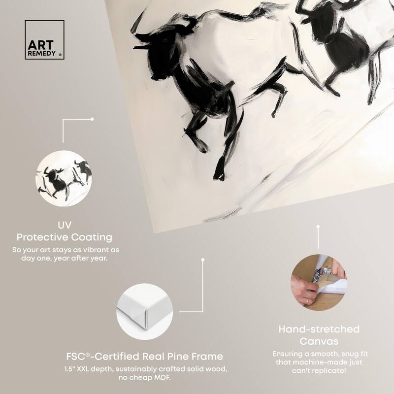 Bovine II Canvas by Art Remedy, Gallery Wrapped