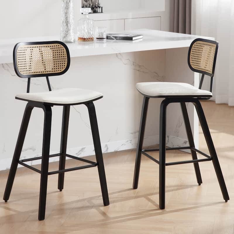 26-Inch Upholstered Counter/ Bar Stools Set of 2 or 3 - 35.1"H x 17.7"W x 19.5"D