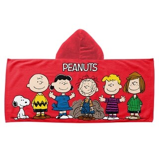 ENT 606 Peanuts, Favorite Friends Hooded Youth Beach Towel - 21x51