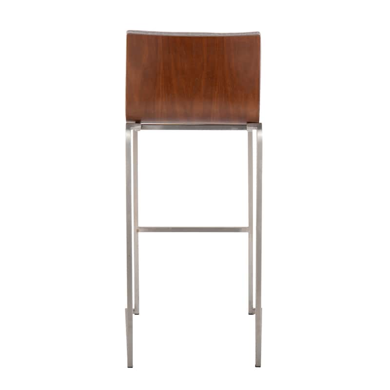 Silver Orchid Magda 30" Fixed-Height Upholstered Bar Stool (Set of 2)