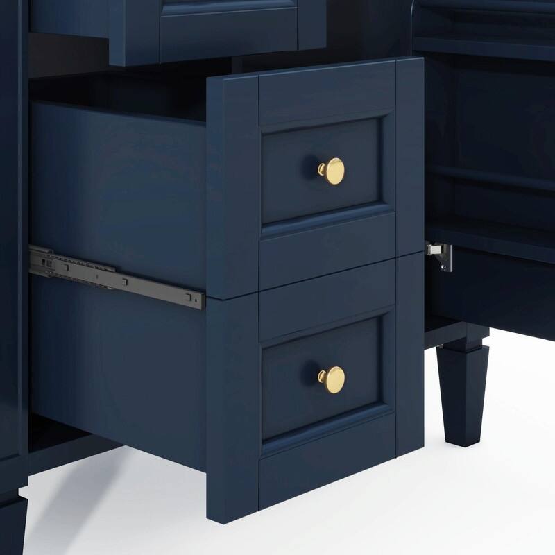30'' Modern Bathroom Vanity with Top Sink, 2 Drawers and Tip-out Drawer