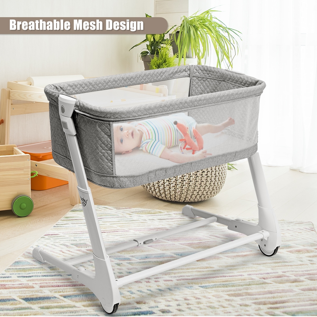 mesh side bassinet