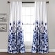 preview thumbnail 17 of 26, The Curated Nomad Luminet Flora Room Darkening Window Curtain Panel Pair 52x84 - Navy