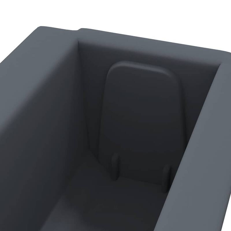 vidaXL Flower Box Set of 12 Gray Polypropylene 14.2 in x 5.3 in x 3.7 in - 14.2 in x 14.2 in x 3.7 in