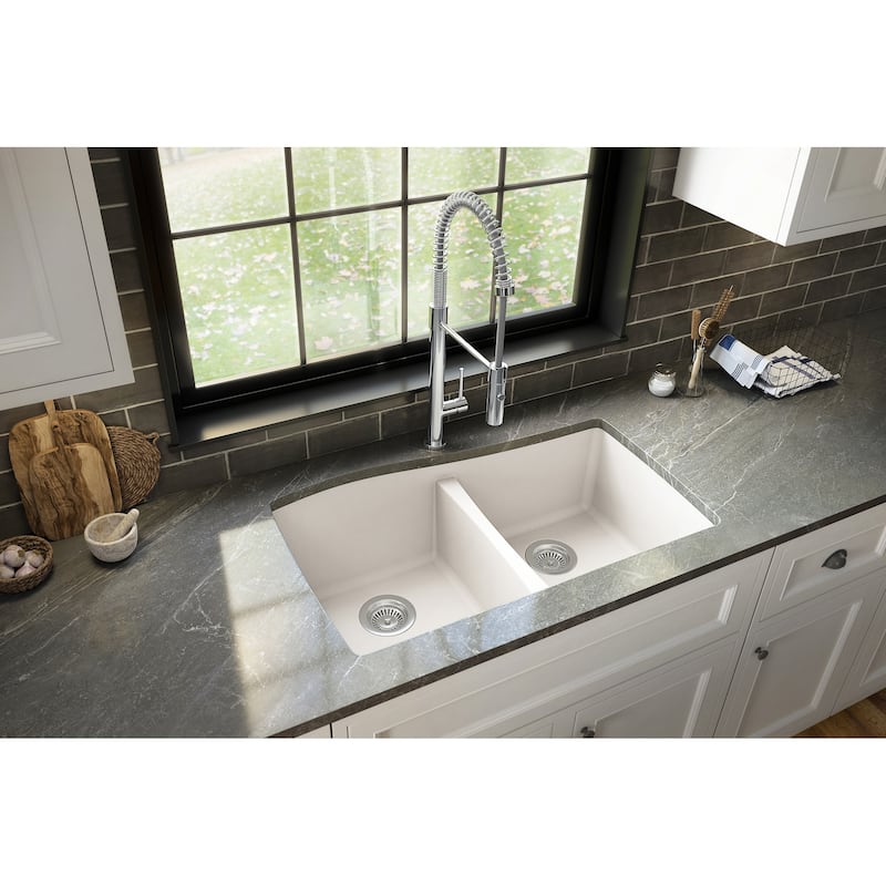 Karran Undermount Quartz Double Bowl Kitchen Sink