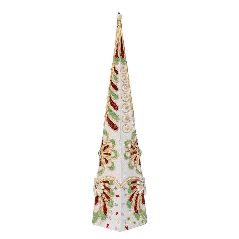 Kurt Adler 20.5-Inch Mistletoe Red, White and Green Topiary
