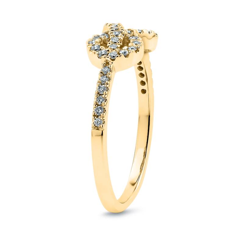 Auriya 1/4ctw Infinity Knot Diamond Ring 10K Gold