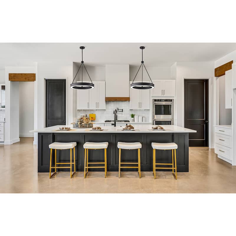 Longford 20 Inch LED Pendant Textured Black Acrylic Lens - Textured Black