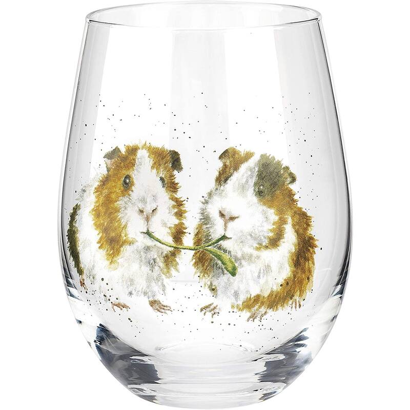 Royal Worcester Wrendale Designs Set of 4 Glass Tumblers - 17 oz