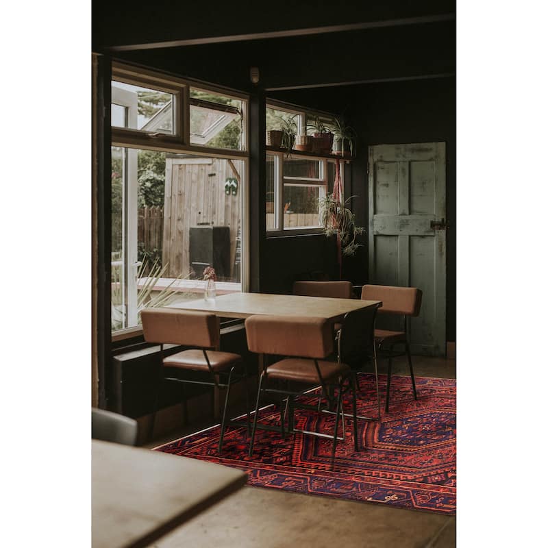 ECARPETGALLERY Hand-knotted Andelz Red Wool Rug - 4'3 x 6'5