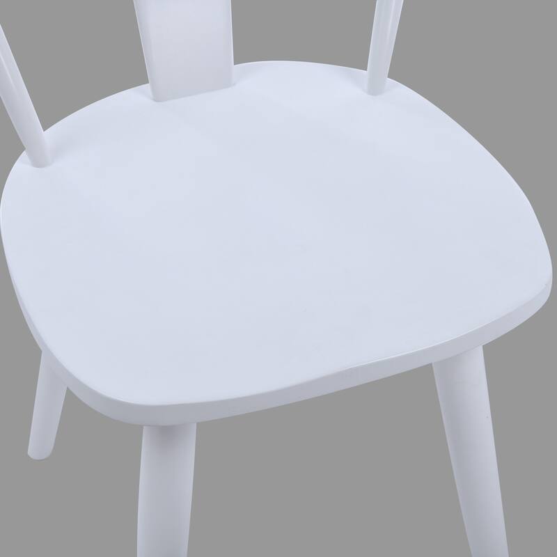 Oak Wood Dining Chairs With Barrel Splat Back Set of 2