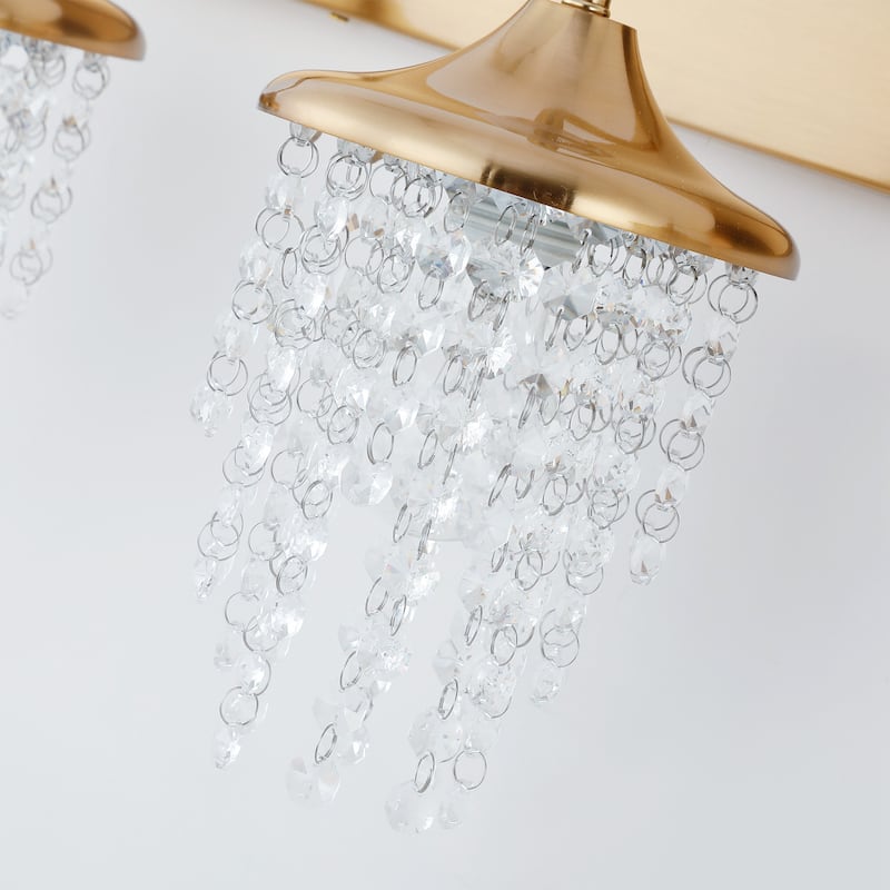 Modern 3-Light Crystal Dimmable Wall Vanity Light Fixture - 25.5-inch W x 11-inch H
