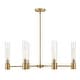 preview thumbnail 4 of 9, Lark 85406 Shea 6 Light 34" Wide Linear Chandelier with Clear Glass
