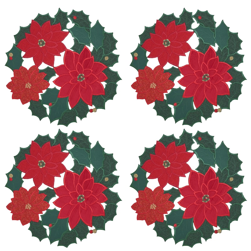 Winter Bloom Placemat (Set of 4) - 15"x15"