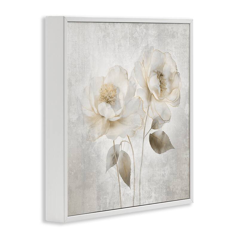 Stupell Contemporary Muted Blossoms Framed Giclee Art Design By Irene Weisz