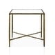 preview thumbnail 16 of 16, 247 Shop At Home Lalia Modern Hammered Metal 2-Piece X-Brace End Table Set