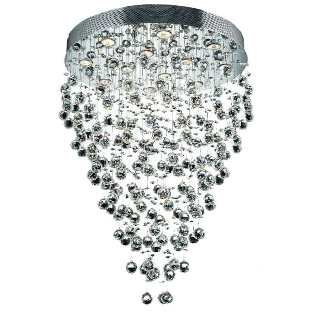 Elegant Lighting V2006D28/RC Galaxy 12 Light 28" Wide Crystal - Chrome