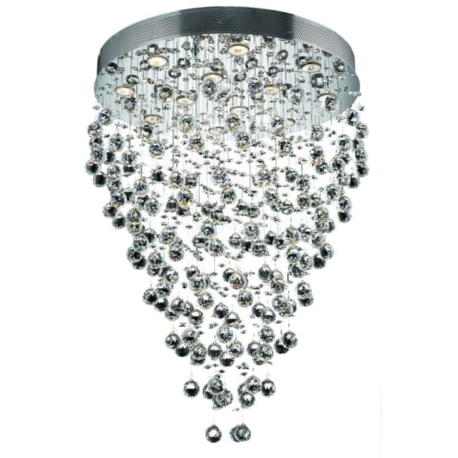 Elegant Lighting V2006D28/RC Galaxy 12 Light 28" Wide Crystal