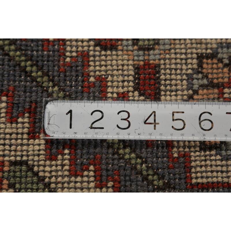 Light Blue Geometric Kazak Indian Area Rug Hand-Knotted Wool Carpet - 8'0"x 10'1"