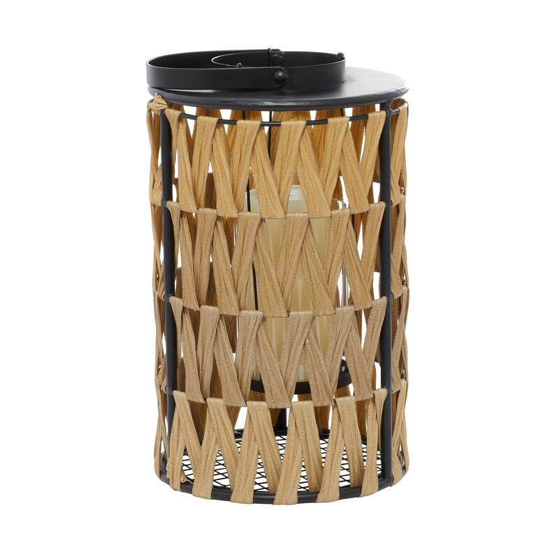 Natural Brown Open Weave Seagrass Bohemian Vase Collection