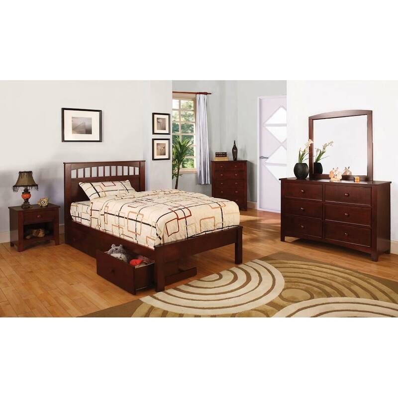 One Drawer Wooden Nightstand