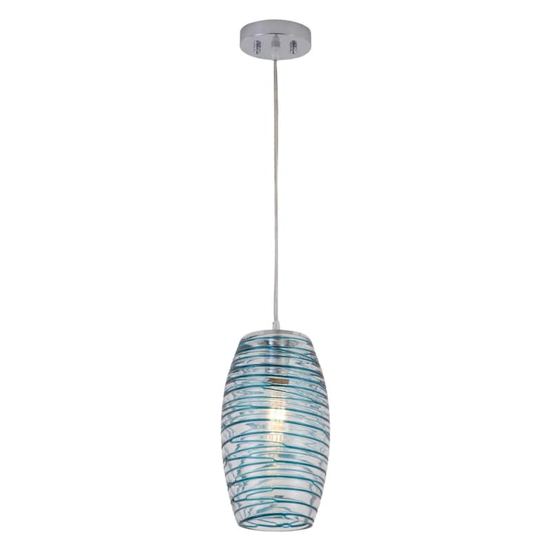 Maxax 1 - Light Clear/Chrome/Blue Single Pendant