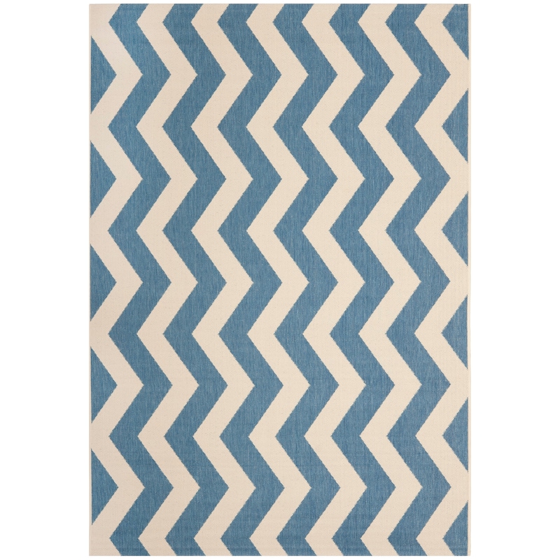 SAFAVIEH Courtyard Morganne Chevron Indoor/ Outdoor Waterproof Patio Backyard