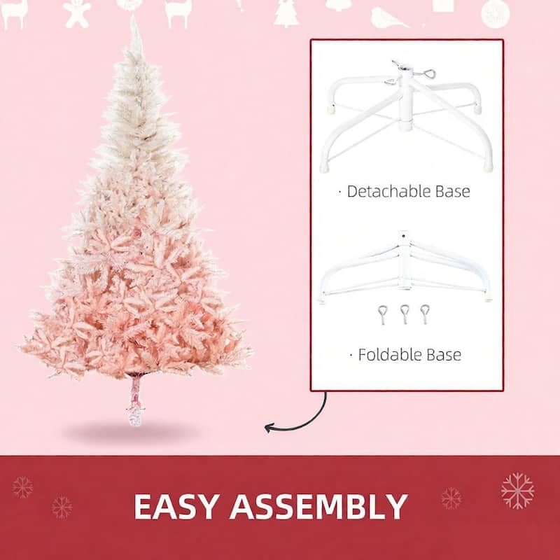 Spruce Artificial Christmas Tree - Realistic Branches - Pink