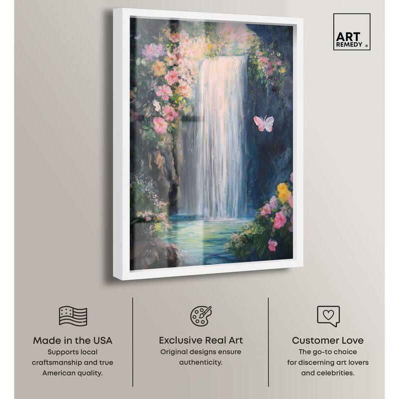Hidden Falls I Shadowbox by Art Remedy