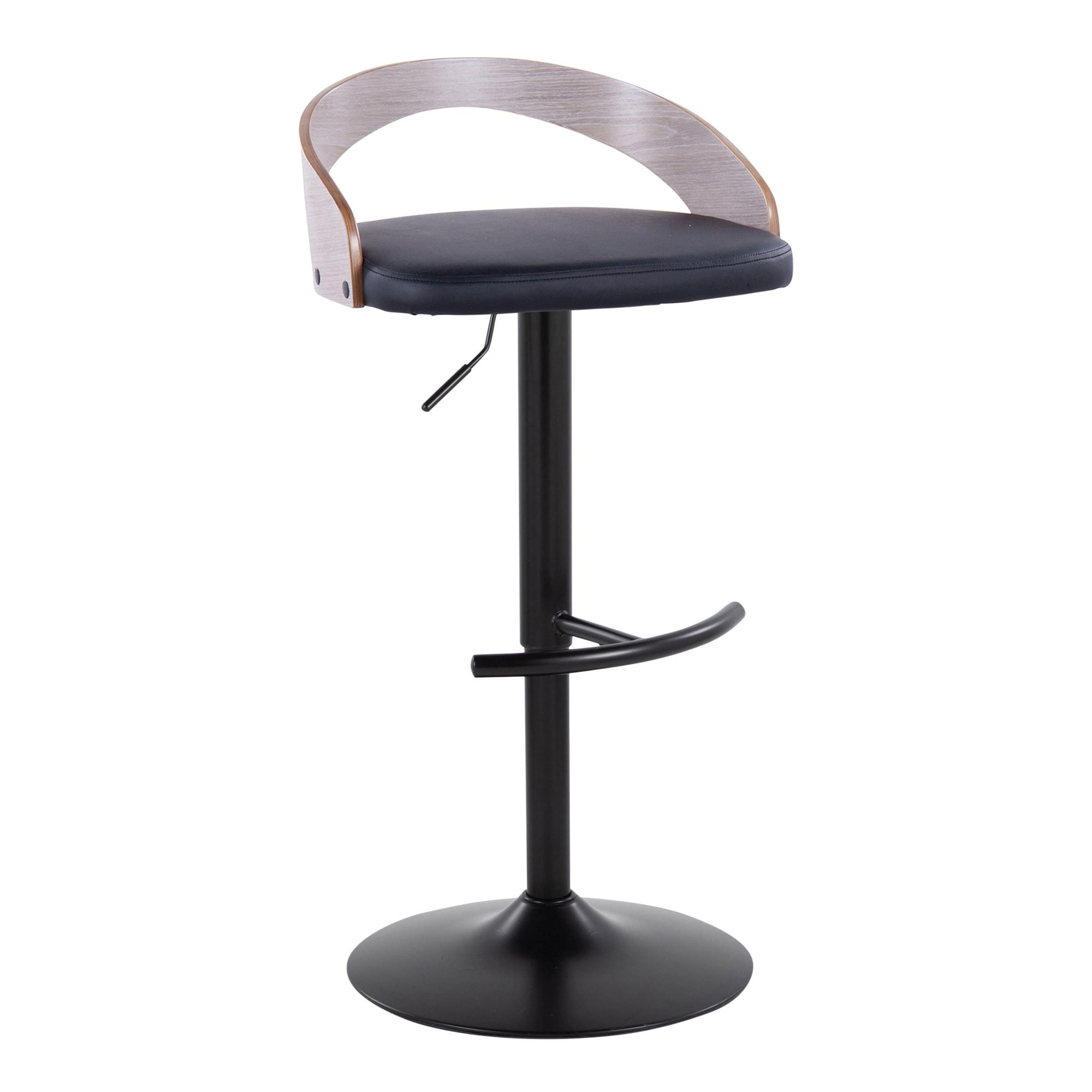 Option Black PU/Light Grey Wood/Black Metal