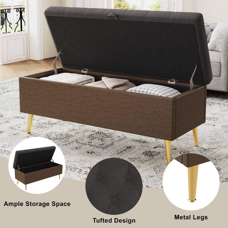 Modern Storage Ottoman Bench
