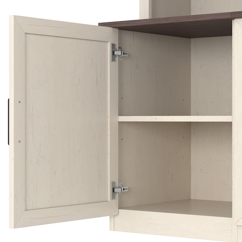 Modern TV Stand Entertainment Center with USB Charging Station, Storage Cabinets and Shelves, Media Console for 55 Inch TV