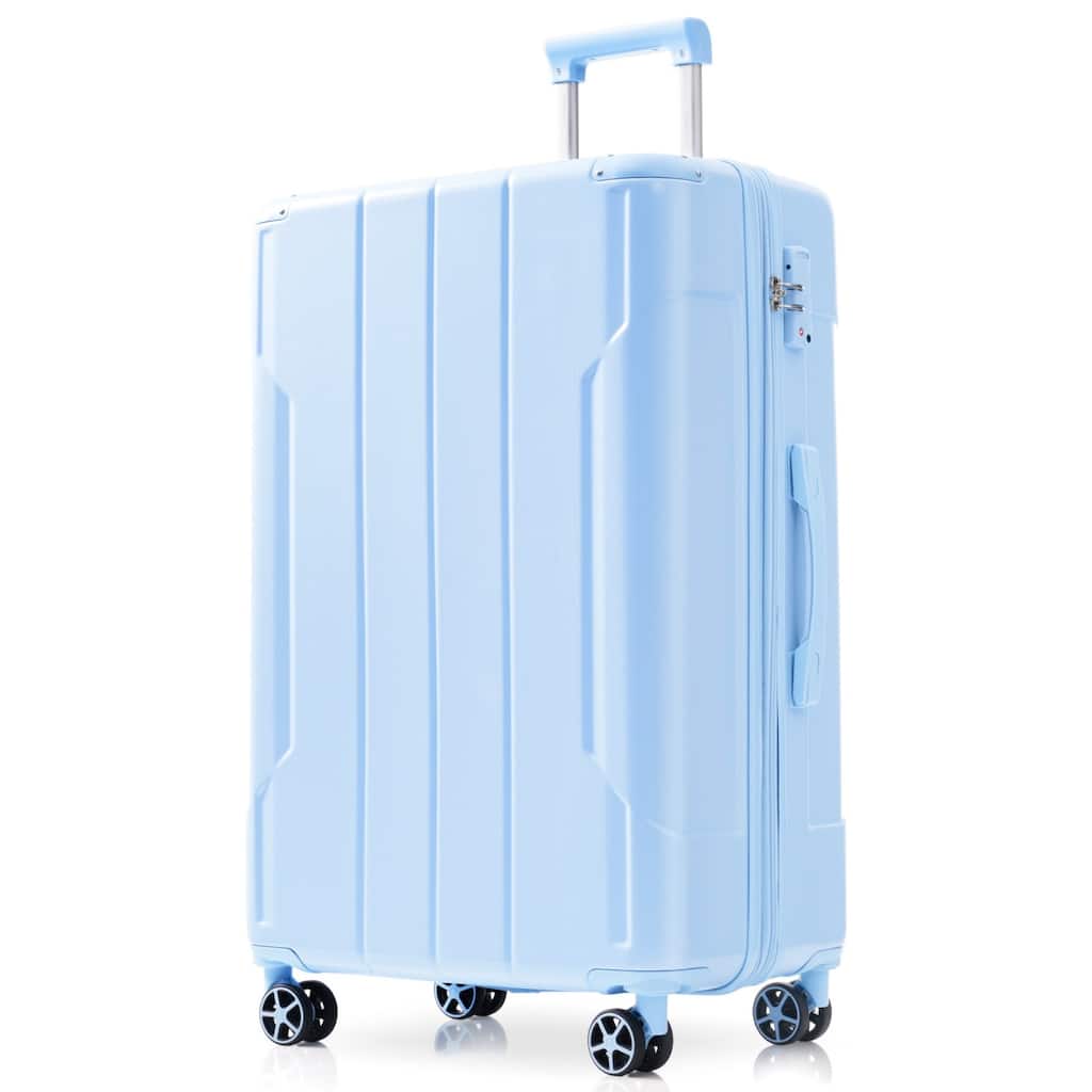 Hardshell Luggage, Lightweight Durable ABS Suitcases with Double Wheels, Expandable 24 Inch Checked Travel Luggage