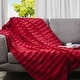 preview thumbnail 36 of 81, Cheer Collection Faux Fur/ Microplush Reversible Throw Blanket 108"x88" - Maroon