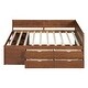preview thumbnail 25 of 31, Full Size Daybed with Drawers and Shelves Storage Bed Frame