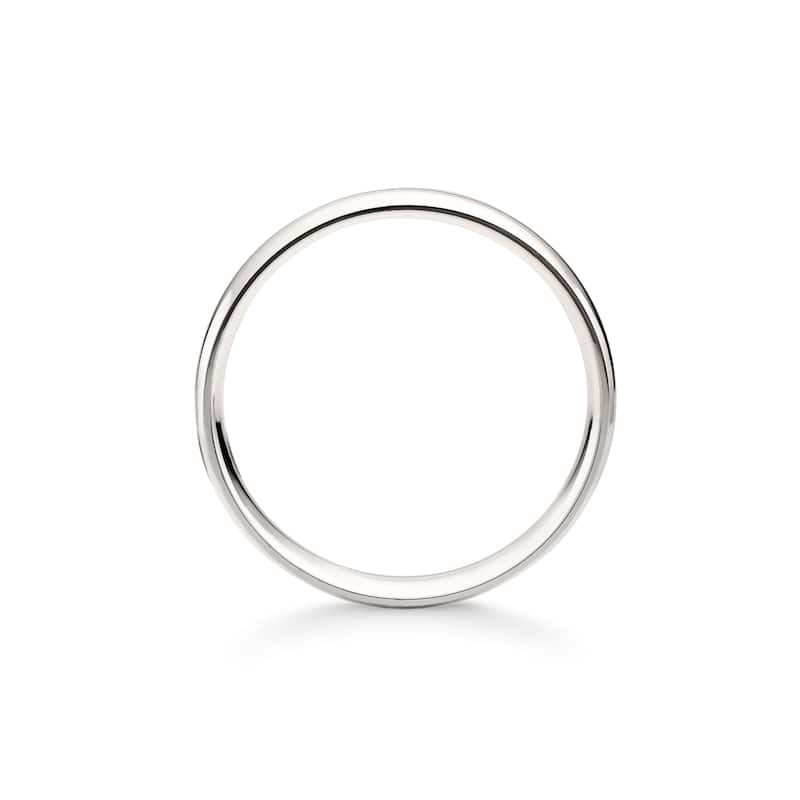 Clover White Gold Comfort Fit Wedding Band