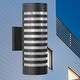 preview thumbnail 1 of 5, YANSUN 11.81 in. 2-Light Black Cylinder Modern E26 Base LED Indoor/Outdoor Porch Light Wall Lantern Sconce - 11.81 in.