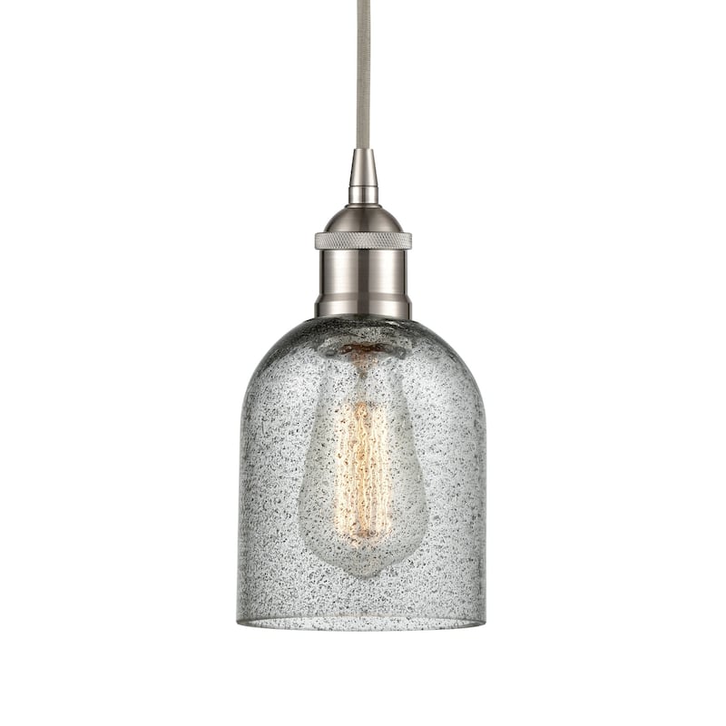 Innovations Lighting 616-1P-10-5 Caledonia Pendant Caledonia 5" Wide - Brushed Satin Nickel / Charcoal