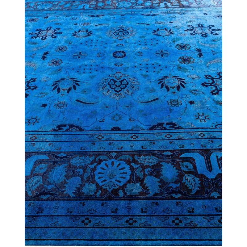 Fine Vibrance One-of-a-Kind Hand-Knotted Area Rug - Blue, 8' 10" x 12' 1" - 8' 10" x 12' 1"