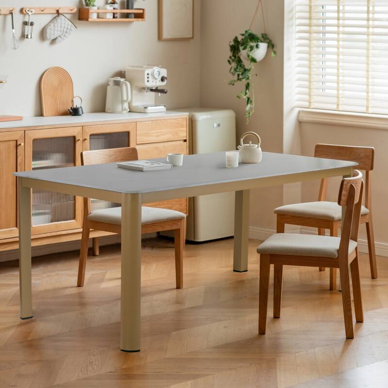 Bia Brown Outdoor Dining Table with Stone Top