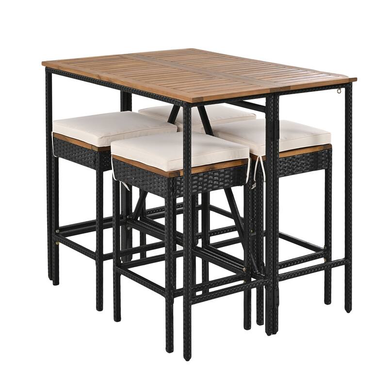5-Piece Outdoor High-Dining Bistro Set