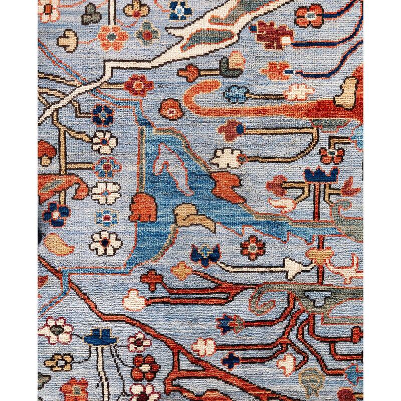 Serapi One-of-a-Kind Hand-Knotted Area Rug - Gray - 8' 10" x 11' 11"