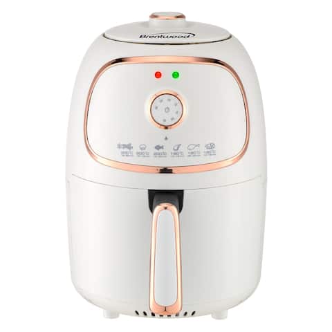 Brentwood 2 Quart Small Electric Air Fryer in White