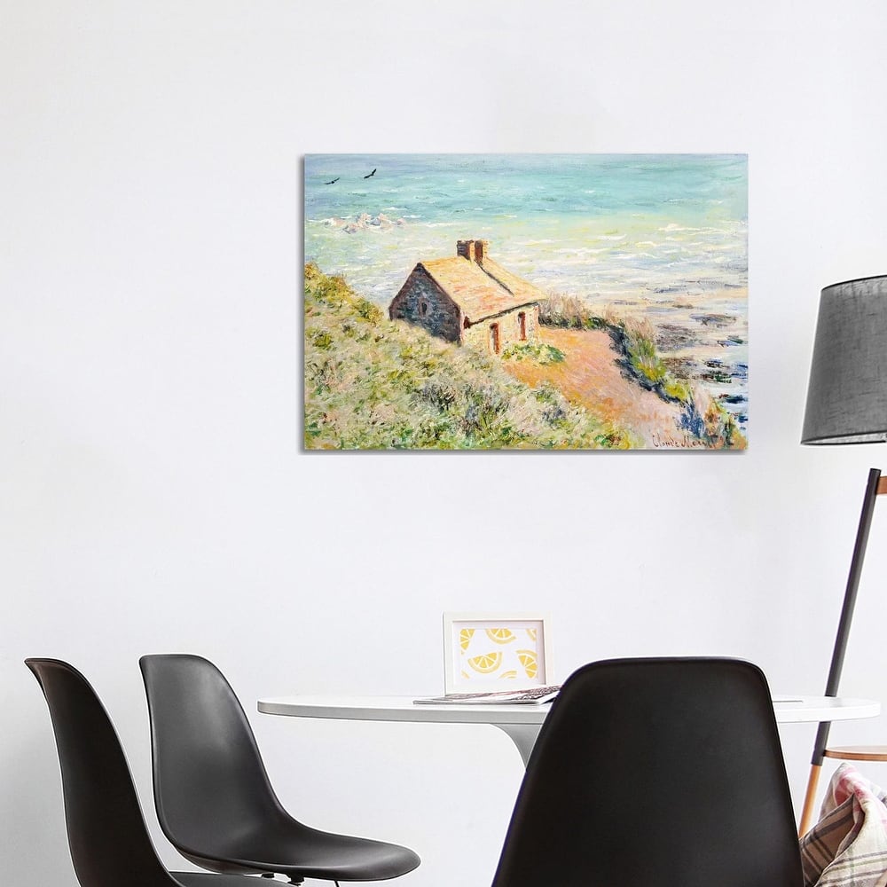 iCanvas "The Customs Hut, Morning, 1882 " by Claude Monet Canvas Print