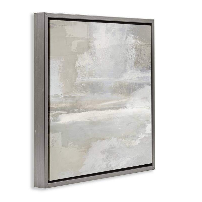 Stupell Contemporary Neutrals Abstract Framed Floater Canvas Wall Art Design By Rachel Springer