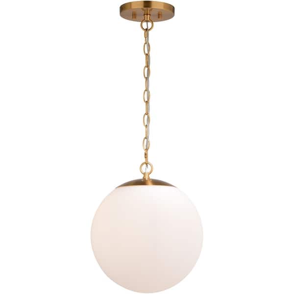 slide 2 of 10, Vaxcel Lighting P0414 12" Wide Suspension Pendant Muted Brass