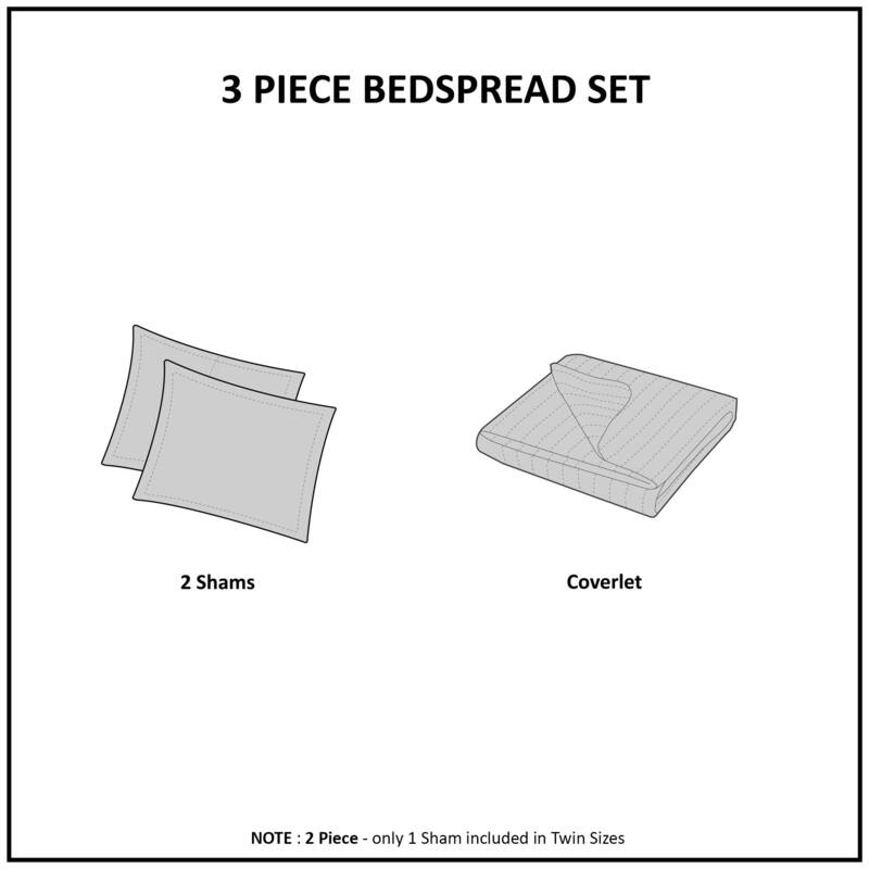 Madison Park Emery 3 Piece Velvet Quilt Set