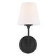 preview thumbnail 2 of 4, Libby Langdon Sylvan 1 Light Black Forged Wall Mount - 6'' W x 13.25'' H x 9.75'' D